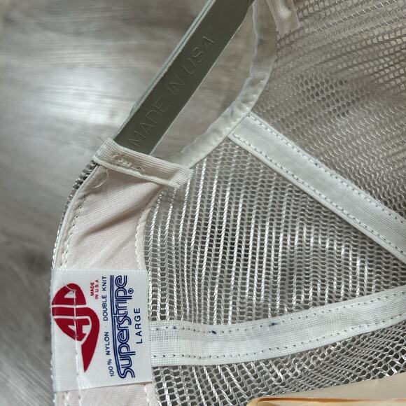 Vintage Georgetown Hoyas Snapback Hat College AJD Trucker Cap Blue Made in USA - Picture 4 of 8